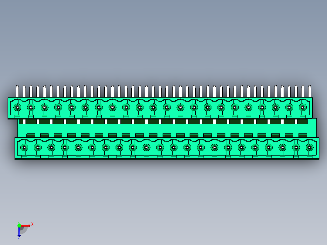 DEGSON 2EDG 系列 5.08mm 可插拔接线端子组-2EDGRTC-5.08-44P-14-00AH俯视图
