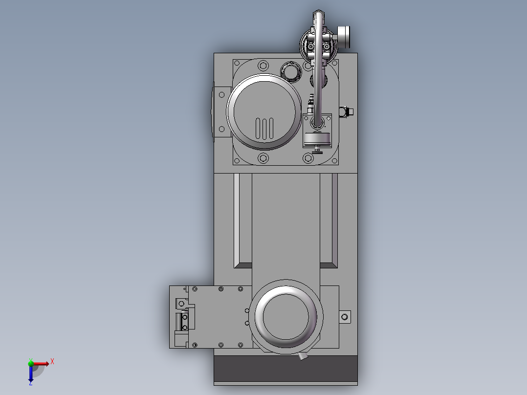 CNC设备柳钉机俯视图