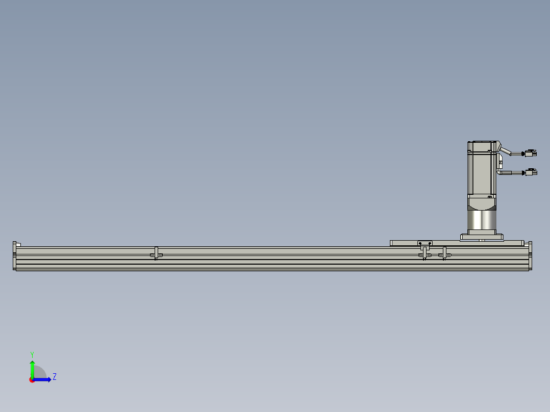 东锦齿条传动DH136G-S750-BU-减速机+P400W左视图