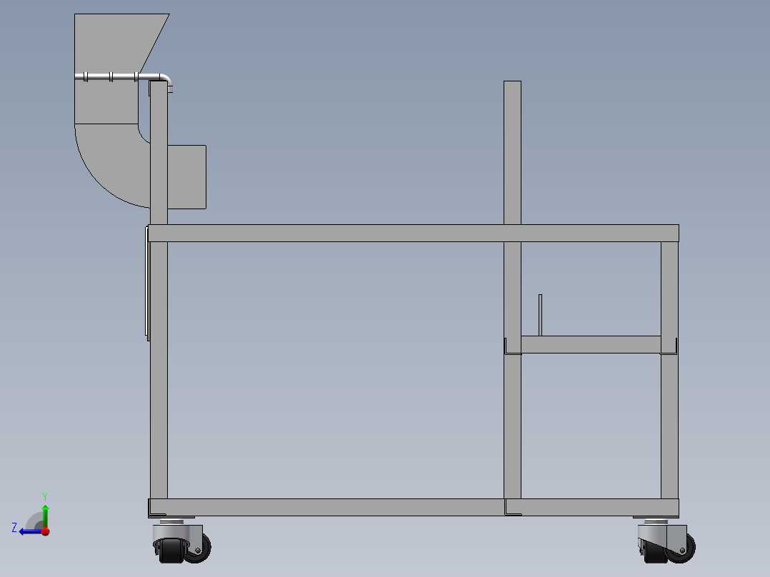 板栗开口翻炒一体机三维模型455560==350gaogeyeyou右视图