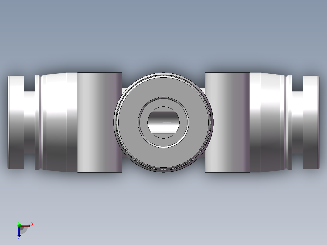 气动接头-T型三通APEW6-4（6变4）俯视图