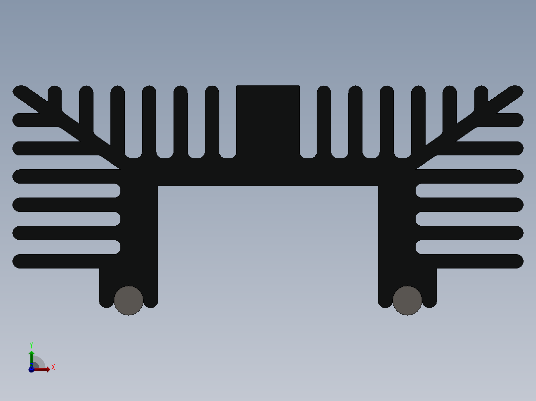 用于dpak的Ohmite d型散热器前视图