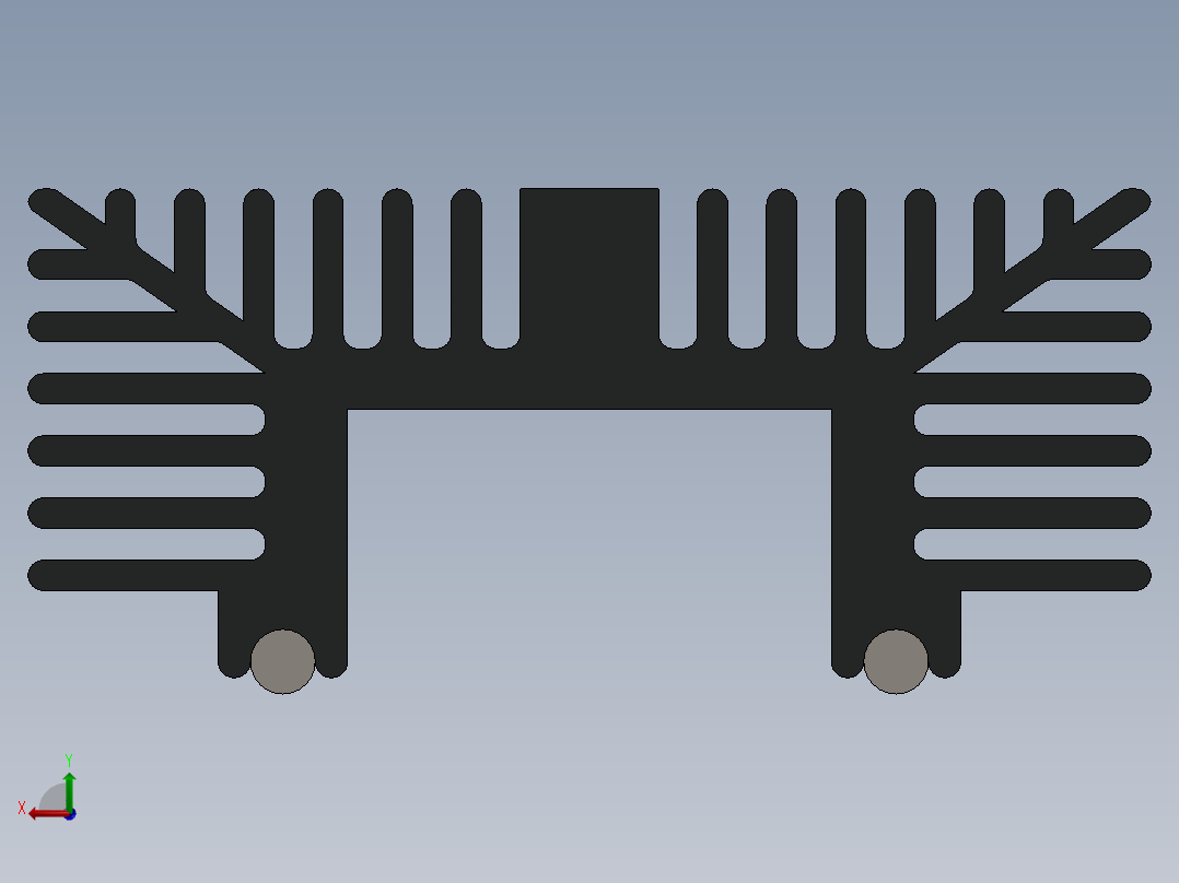 用于dpak的Ohmite d型散热器后视图