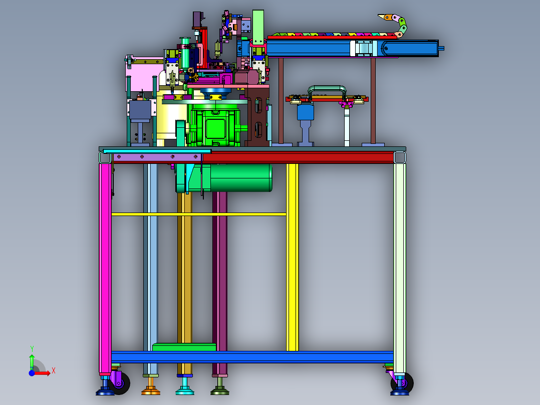 散装LED胶座自动组装机前视图