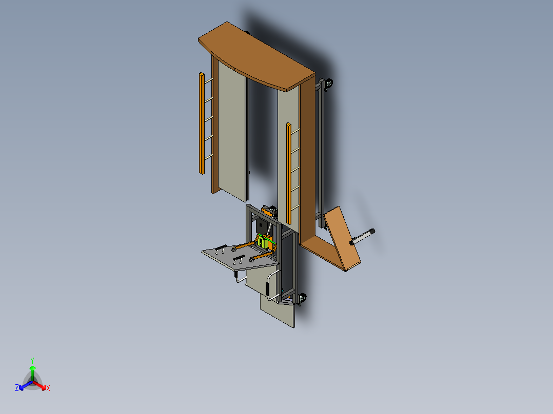分离式机器床椅设计-含三维catia图主视图