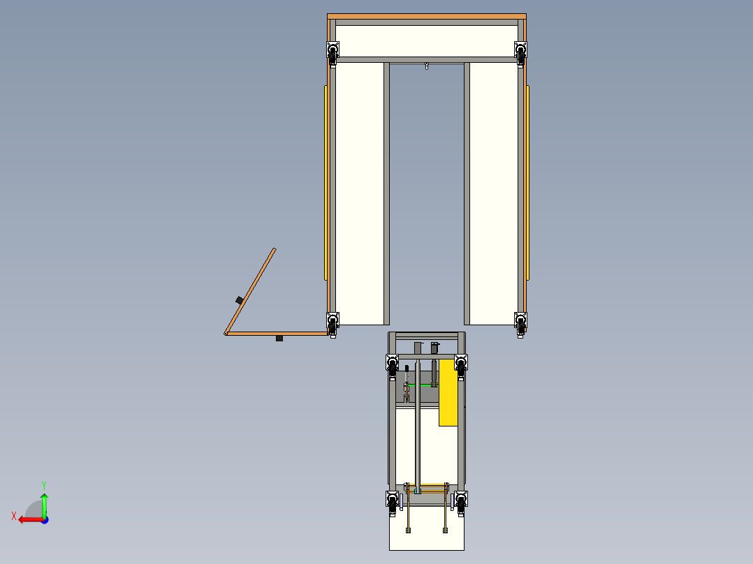 分离式机器床椅设计-含三维catia图后视图