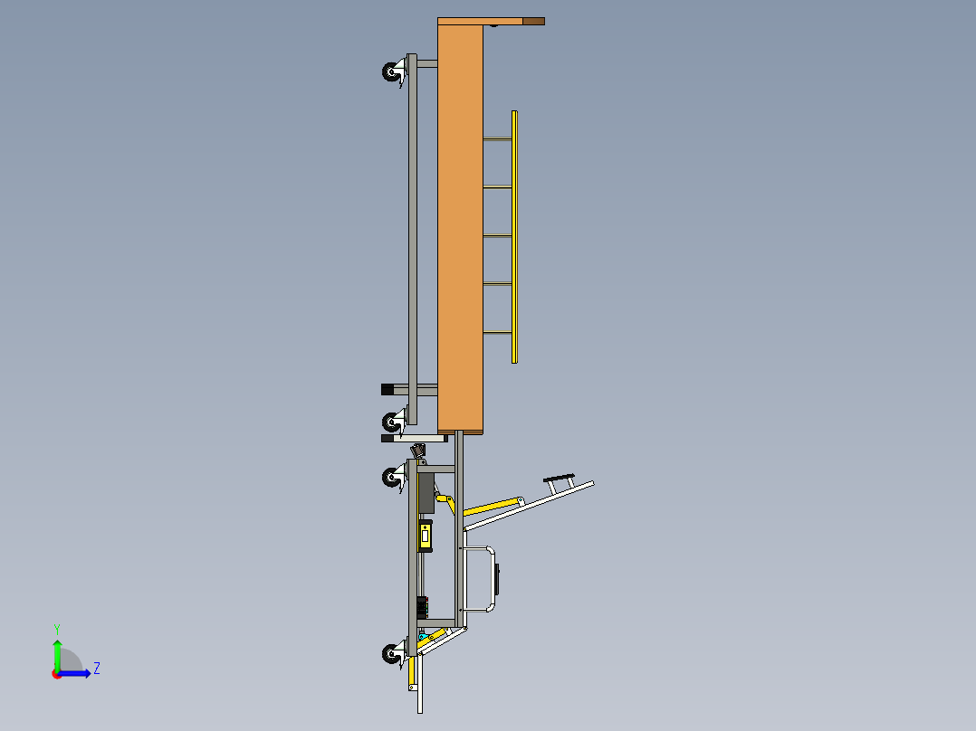 分离式机器床椅设计-含三维catia图左视图
