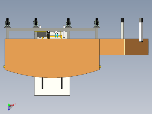分离式机器床椅设计-含三维catia图俯视缩略图