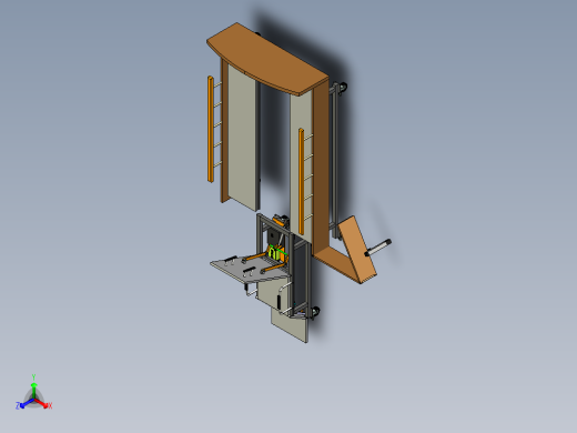 分离式机器床椅设计-含三维catia图正等轴测缩略图
