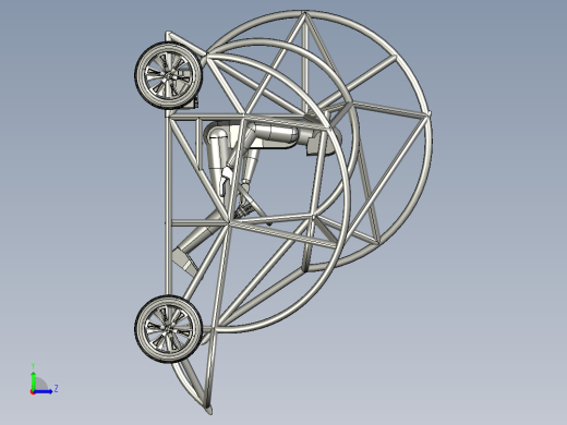 12-pandemic go-kart怪异的卡丁车钢结构模型3D图纸 STEP格式左视缩略图