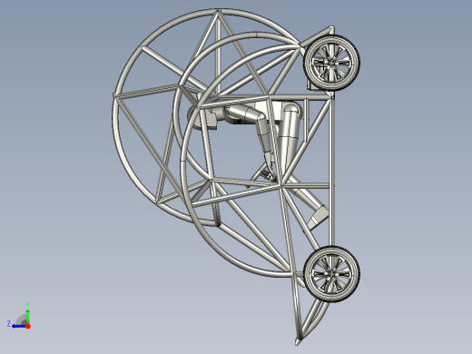 12-pandemic go-kart怪异的卡丁车钢结构模型3D图纸 STEP格式右视缩略图