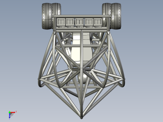 12-pandemic go-kart怪异的卡丁车钢结构模型3D图纸 STEP格式俯视缩略图