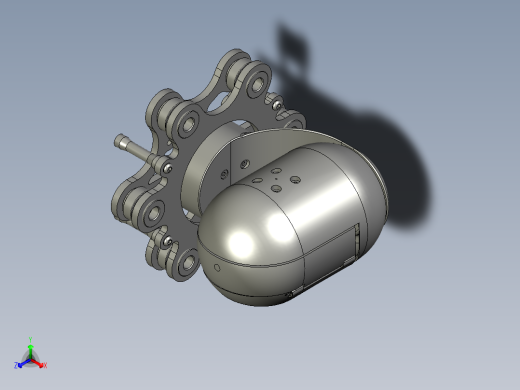GoPro三轴万向节云台造型3D模型图纸 STP格式