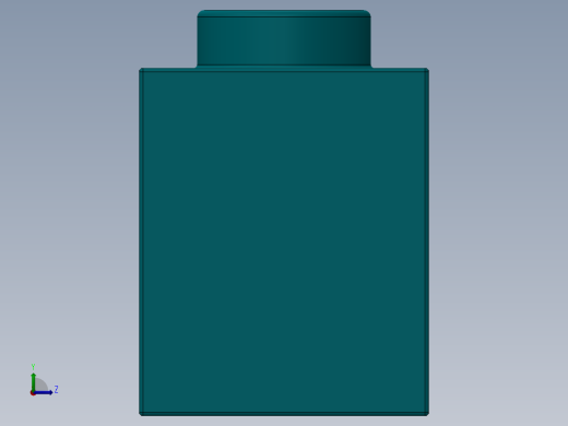 乐高机械组积木（横梁）-2730 Teal - Bright Bluish Green Technic Brick 1 x 10 with Holes左视缩略图