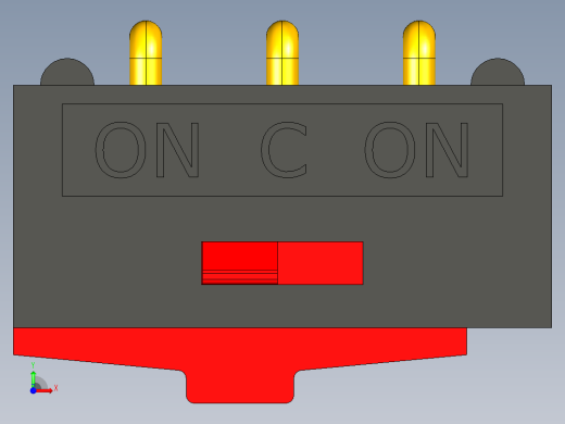 迷你直角滑动开关，宽10毫米x高2.5毫米前视缩略图