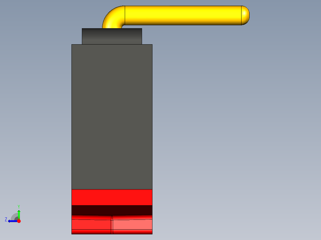 迷你直角滑动开关，宽10毫米x高2.5毫米右视图