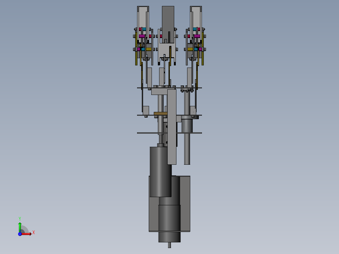 机械型夹持器（需要特征识别）前视图