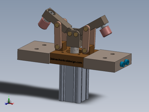 气动双夹紧气缸