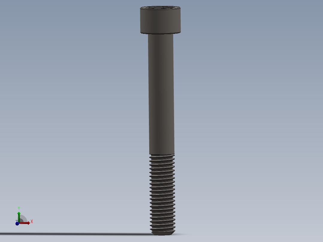 Screw_DIN_912_M10x80_A2.SLDPRT公制内六角螺钉主视图
