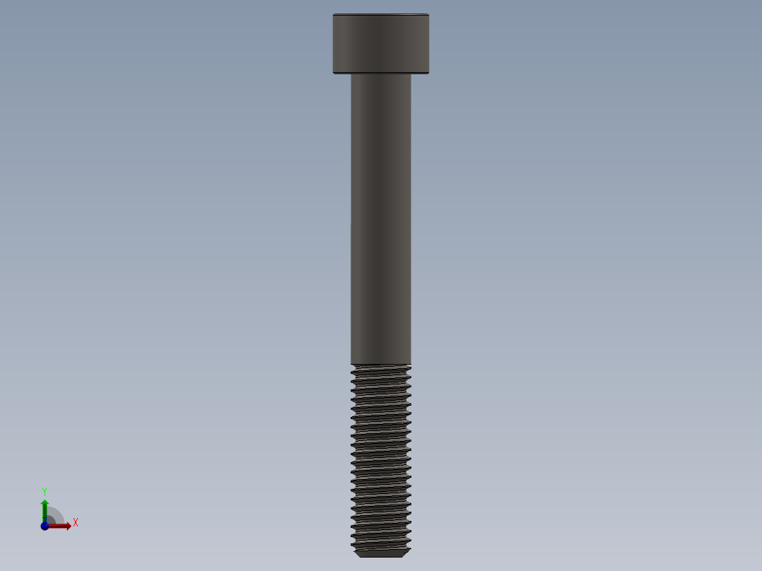 Screw_DIN_912_M10x80_A2.SLDPRT公制内六角螺钉前视图