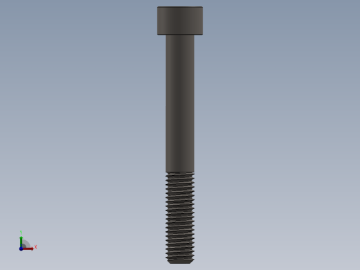 Screw_DIN_912_M10x80_A2.SLDPRT公制内六角螺钉前视缩略图