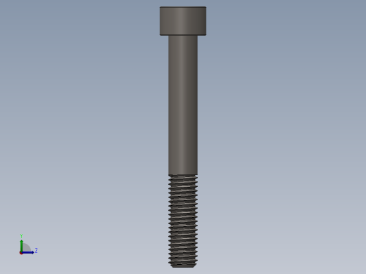 Screw_DIN_912_M10x80_A2.SLDPRT公制内六角螺钉左视缩略图