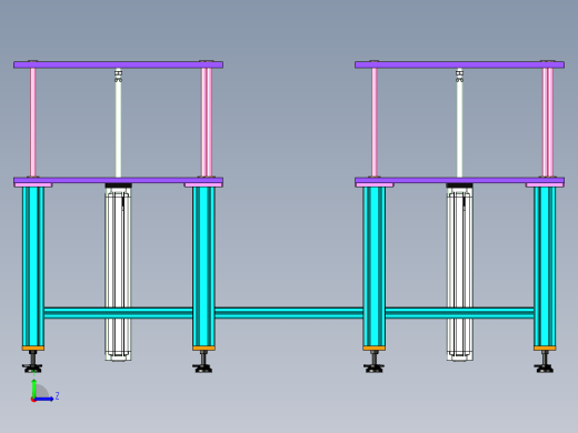 双工位顶升平台设计左视缩略图