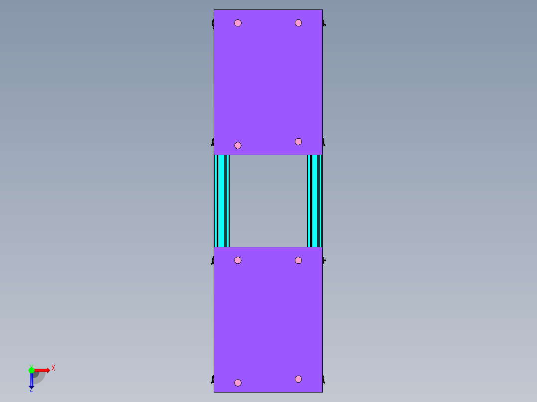 双工位顶升平台设计俯视图