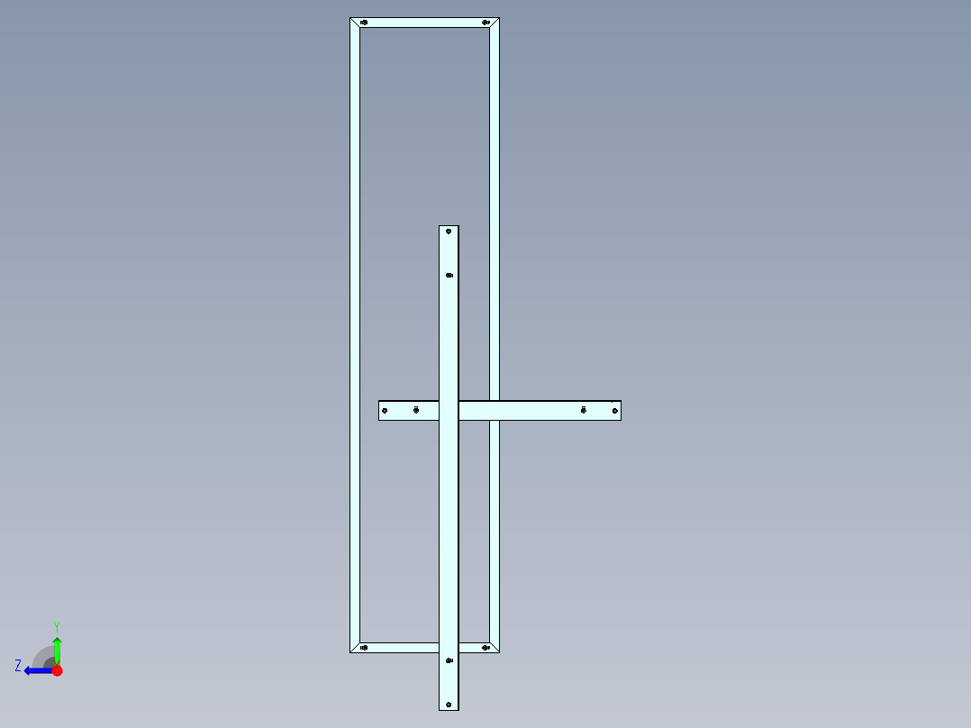 四方管天花吊灯右视图