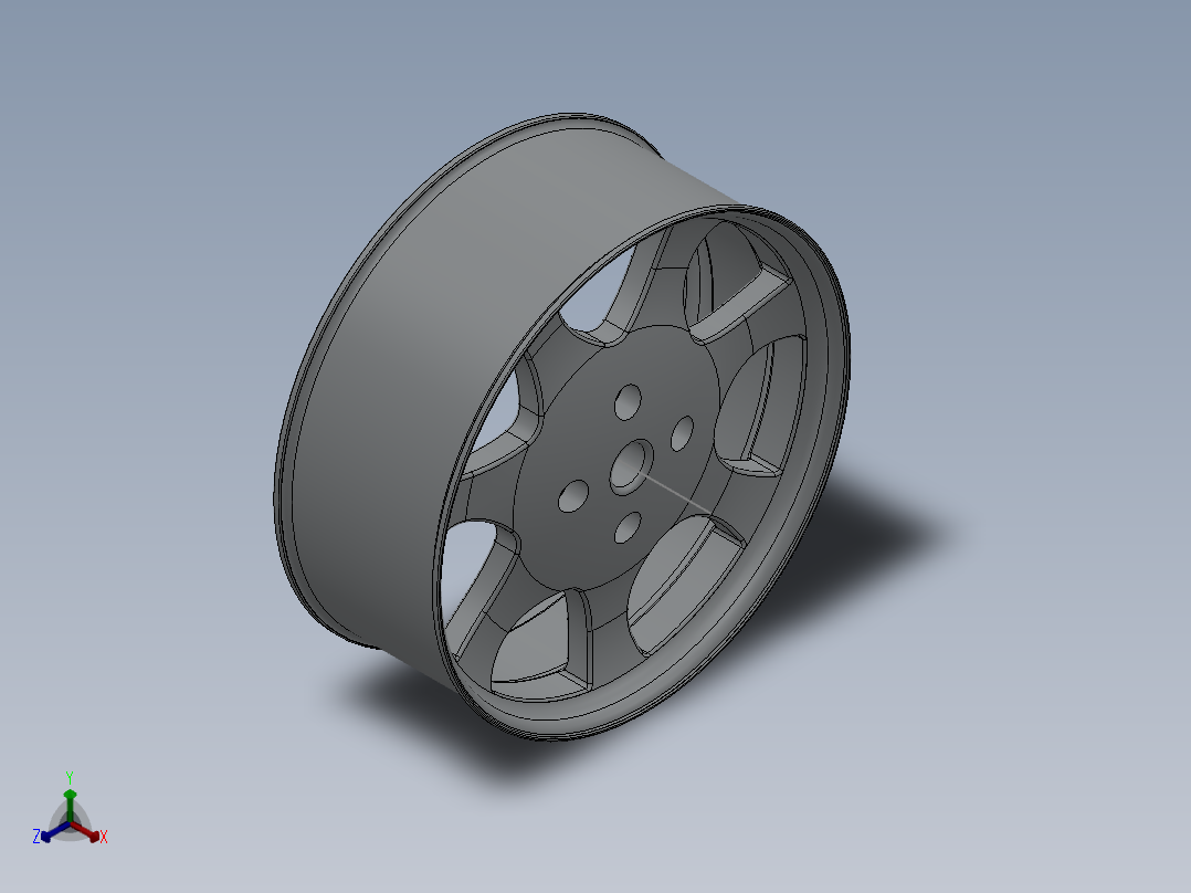 轮毂、轮胎(68)正等轴测图