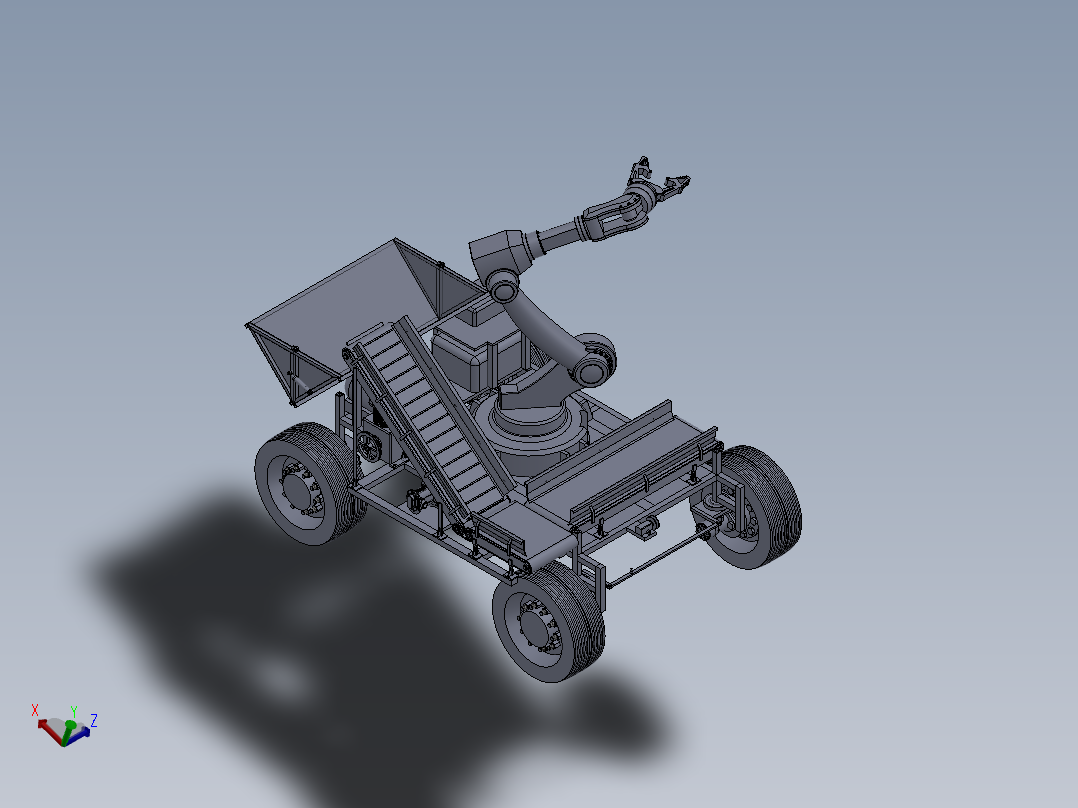 KF-2610 仓储货箱自动搬运机器人正等轴测图