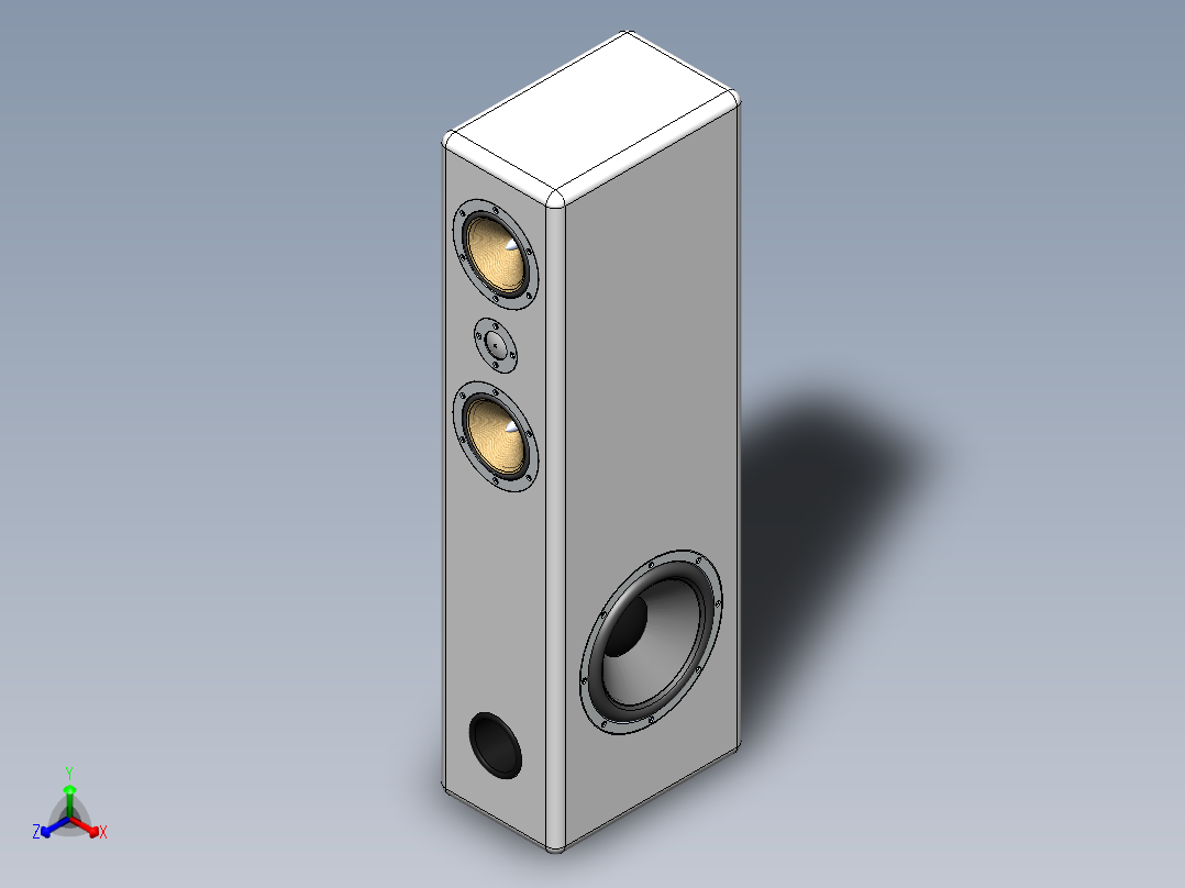 扬声器、喇叭(20)正等轴测图