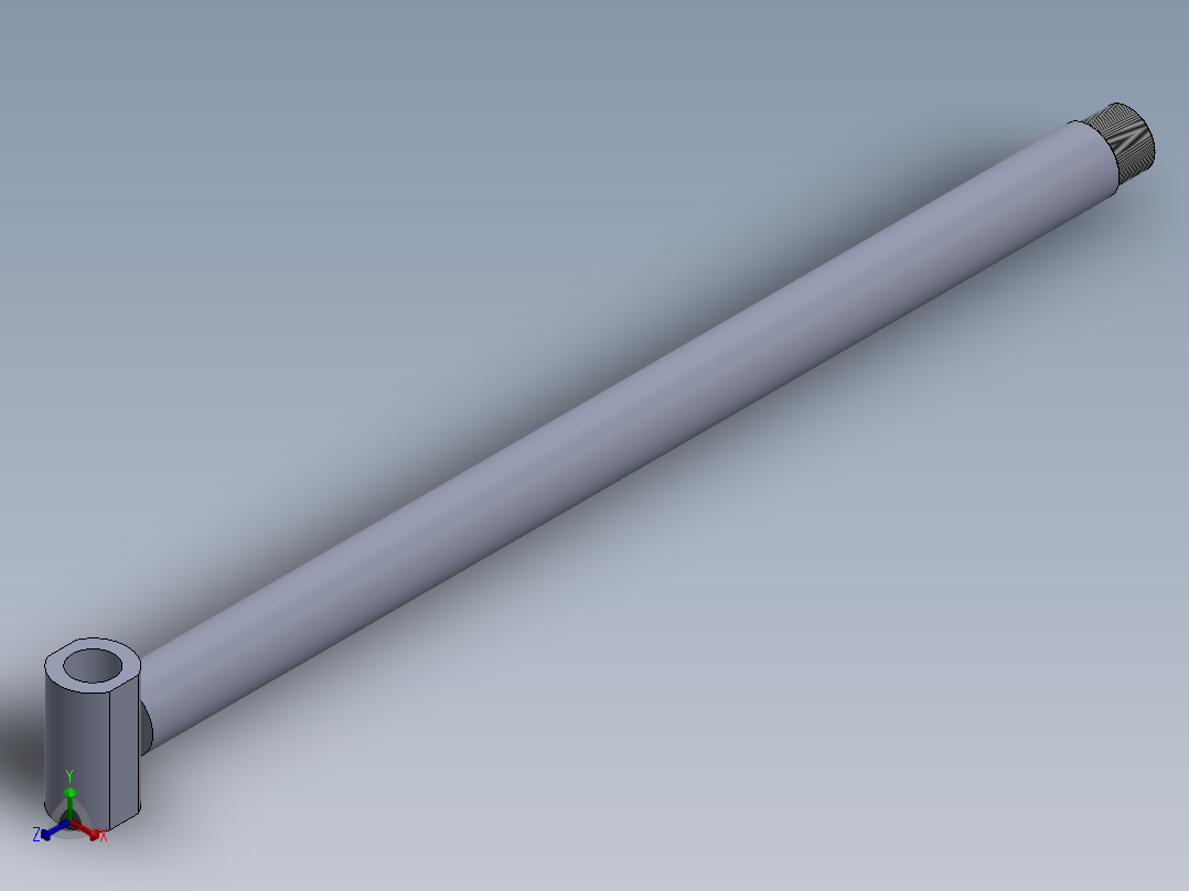 液压缸杆diameter-80-mm-length-1336-mm-1.snapshot.1正等轴测图