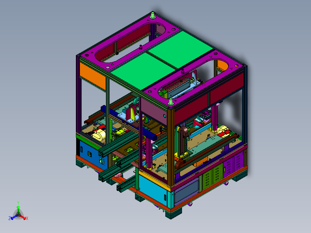 电芯动力模组焊接组装设备主视图