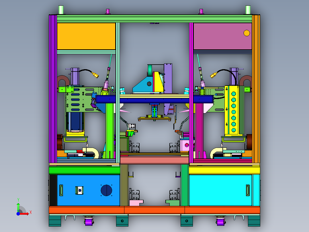 电芯动力模组焊接组装设备前视图