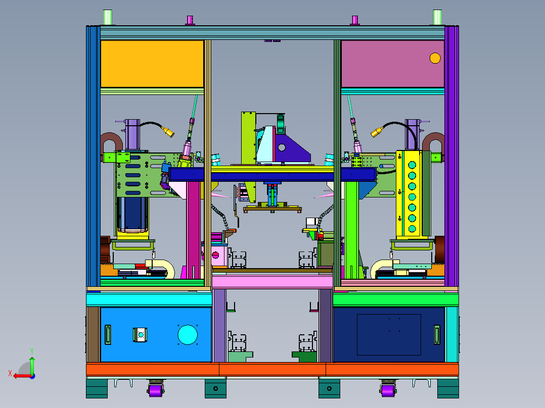 电芯动力模组焊接组装设备后视图