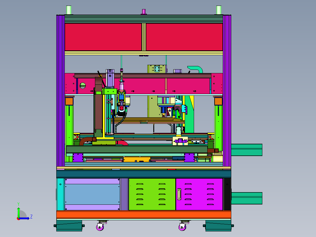电芯动力模组焊接组装设备左视图