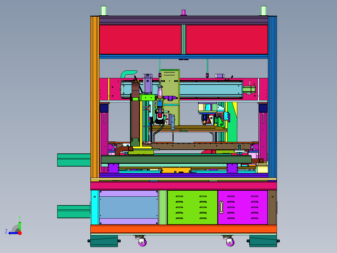 电芯动力模组焊接组装设备右视图