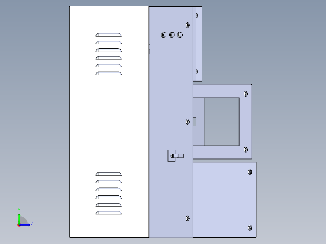 电气控制柜electric-panel-22 1 STP左视图