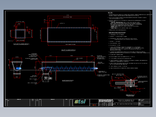 Ø726 - 30英寸 卸料螺旋输送机