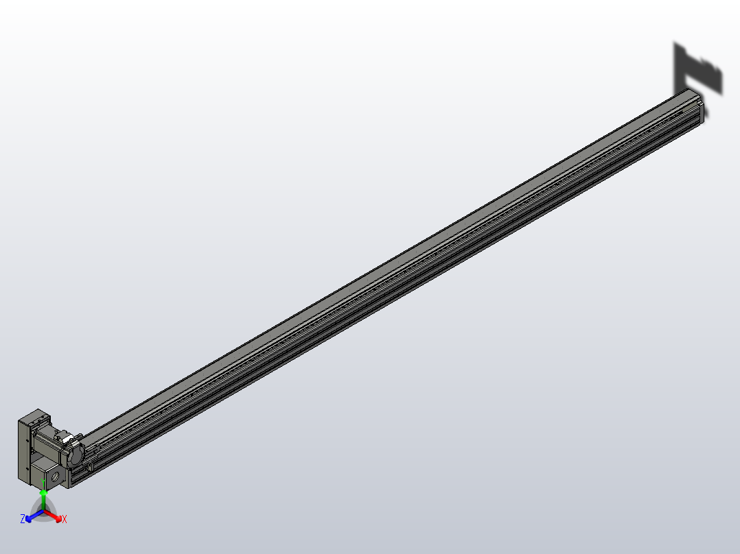 皮带直线轴半封闭可选导轨TPA-HNB-65S-90-L1900-LU-Y-P10-N3主视图