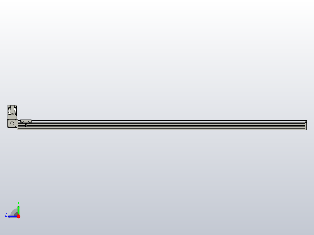 皮带直线轴半封闭可选导轨TPA-HNB-65S-90-L1900-LU-Y-P10-N3右视图