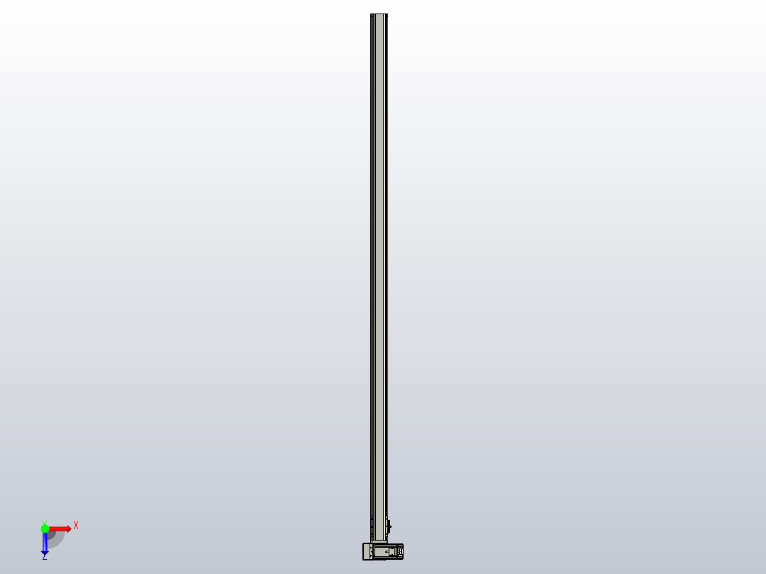 皮带直线轴半封闭可选导轨TPA-HNB-65S-90-L1900-LU-Y-P10-N3俯视图