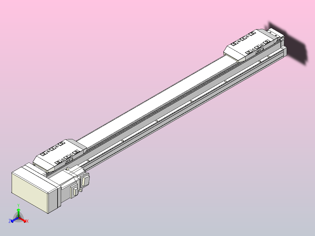 滚珠丝杠线性轴TPA-GCRS-50-1205C-L200-ML-M10-N3正等轴测图