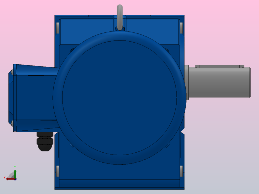 K67底脚轴伸式安装螺旋锥齿轮减速机K67-Y0.75-4P-108.03-M1-0°-B后视缩略图