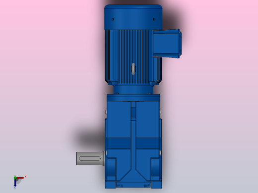 K67底脚轴伸式安装螺旋锥齿轮减速机K67-Y0.75-4P-108.03-M1-0°-B俯视缩略图