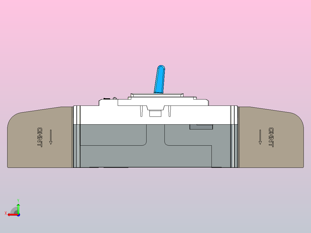 NM5S-400 4P塑料外壳式断路器三维模型202209后视图