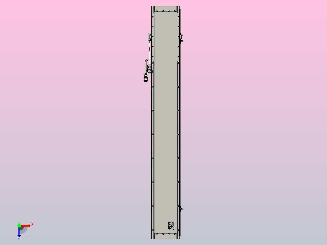 直驱直线电机轴TPA-LNP2-140-20C4-1-L840-3-C-05-N3俯视图