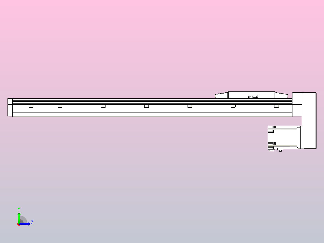 滚珠丝杠直线轴内置导轨TPA-GCR-170-2510C-L700-MP-M75-N3左视图