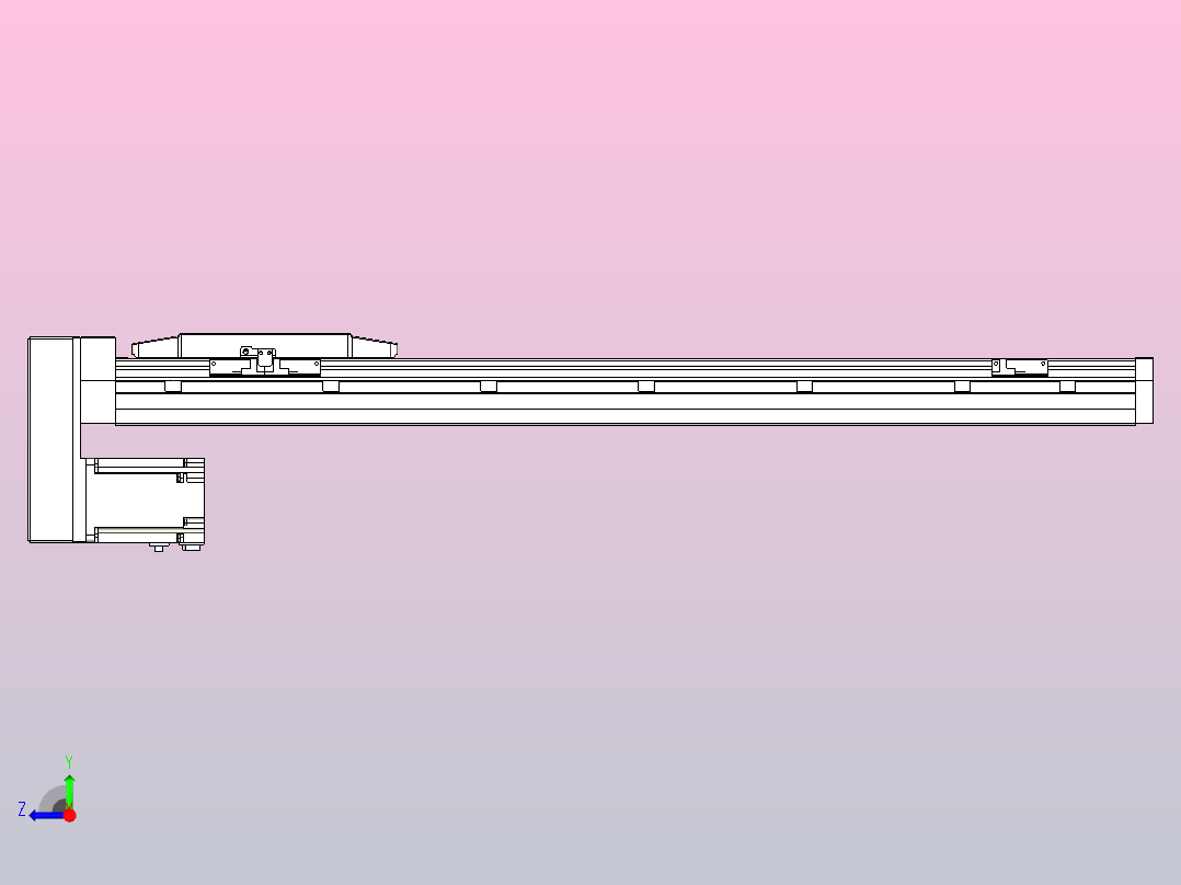 滚珠丝杠直线轴内置导轨TPA-GCR-170-2510C-L700-MP-M75-N3右视图